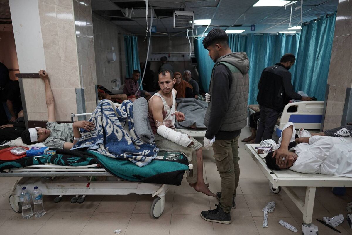 Injured Palestinians receive treatment at the Shuhada Al-Aqsa Hospital in Deir el-Balah in Gaza on Wednesday. Photo: AFP via Getty Images Injured Palestinians receive treatment at the Shuhada Al-Aqsa Hospital in Deir el-Balah in Gaza on Wednesday. Photo: AFP via Getty Images